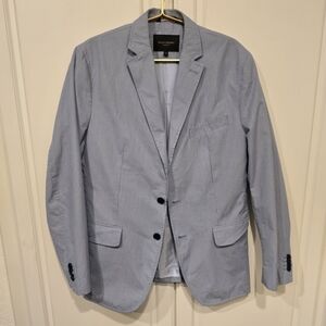 Banana Republic Light Blue Striped Blazer